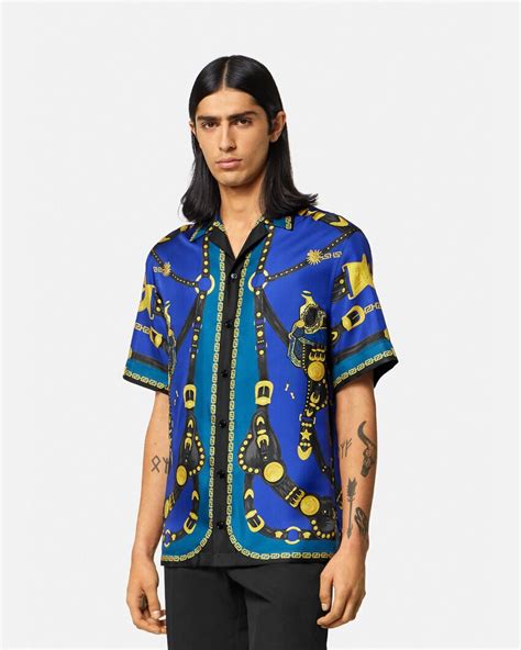 versace silk shirt 90s|Versace silk shirt women's.